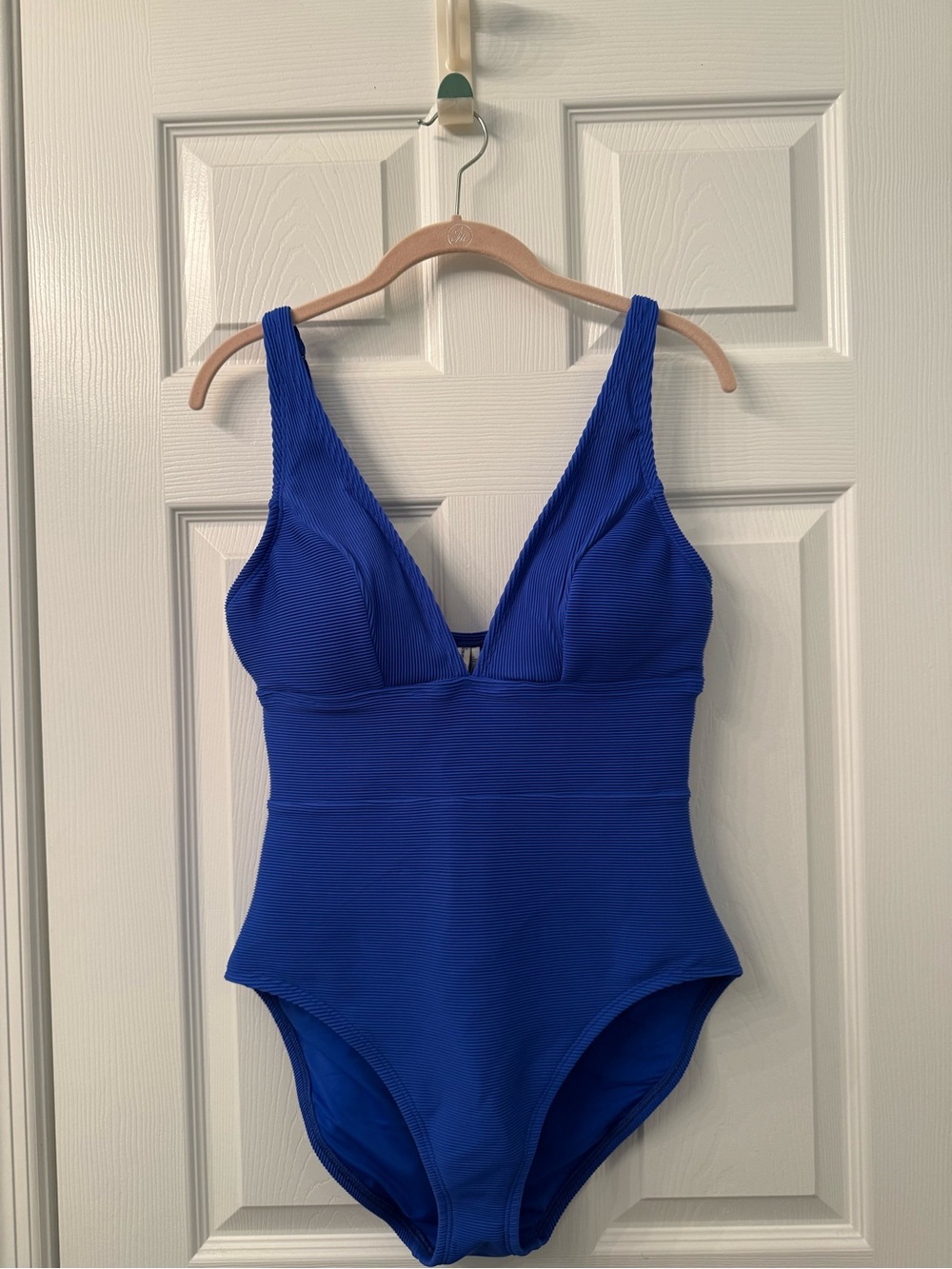Tommy Bahama Beach Glass Blue One-Piece V-Neck Swimsuit NWT